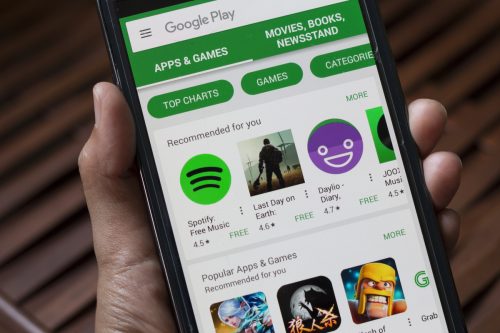 Google Play Store on Android smartphone