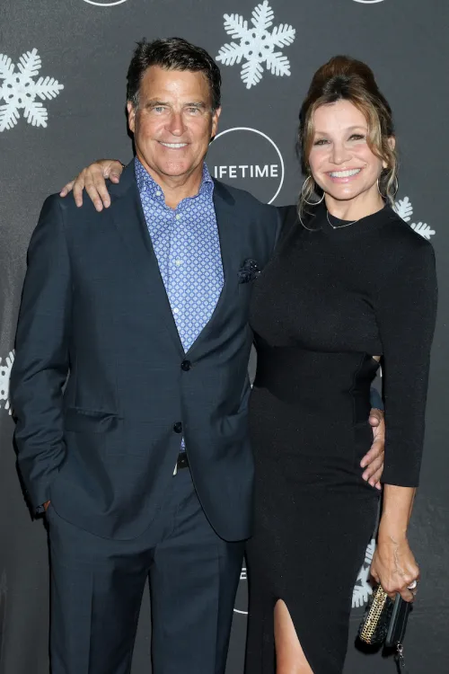 Ted McGinley and Gigi Rice at the It's a Wonderful Lifetime holiday party in 2019