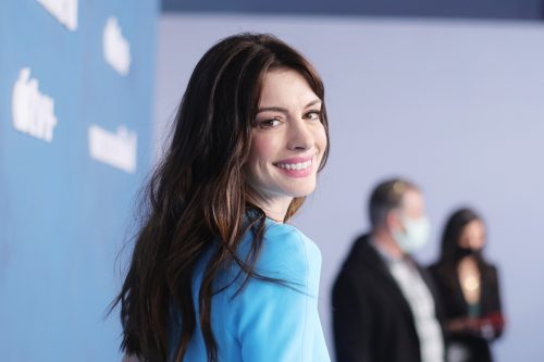 Anne Hathaway at the world premiere of We Crashed in 2022