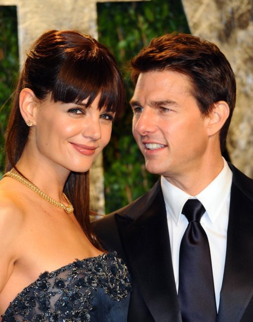 Katie Holmes and Tom Cruise at the Vanity Fair Oscar's Party in 2012