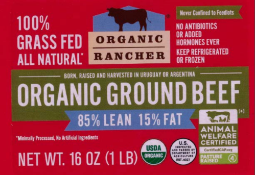 Organic Rancher ground beef