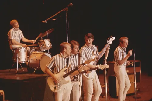 The Beach Boys performing in 1964