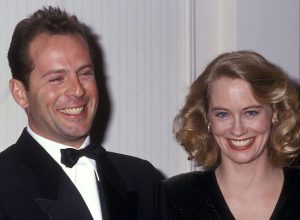 Bruce Willis and Cybill Shepherd at the Hollywood Radio & Television Society's 27th Annual International Broadcasting Awards in 1987