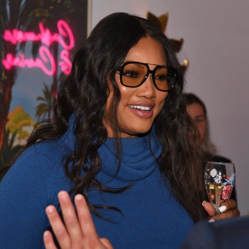 Garcelle Beauvais at Sutton Stracke's Cashmere and Caviar Launch Party in May 2022
