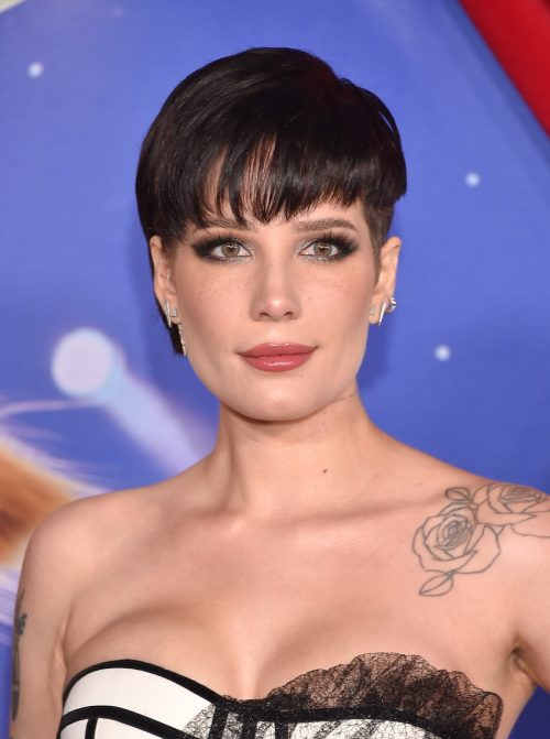 Halsey at the premiere of 