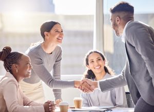 people shaking hands