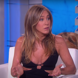 Jennifer Aniston on "The Ellen DeGeneres Show" in May 2022