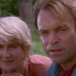 Laura Dern and Sam Neill in "Jurassic Park"