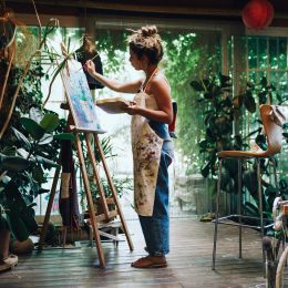 woman painting artist