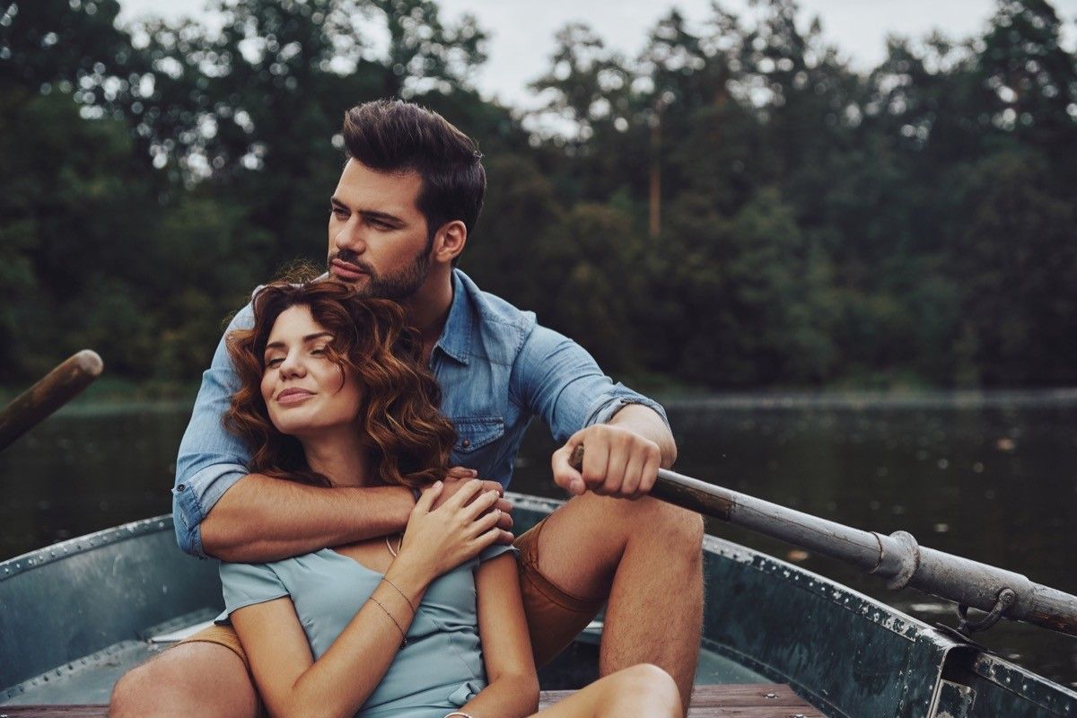 two people in a boat