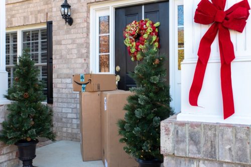 deliveries outside door during the holidays