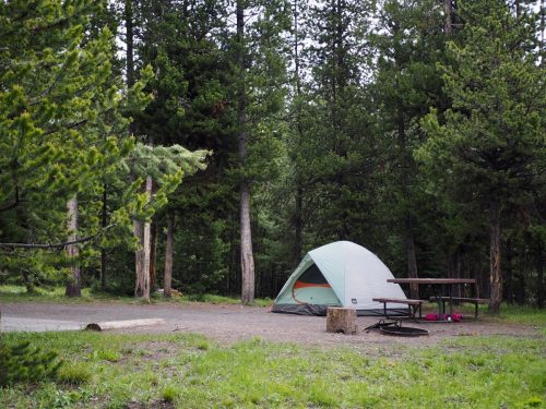 Campsite in Yellowstone National Park