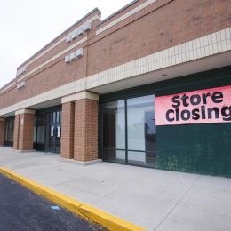 store closing in suburban shopping center