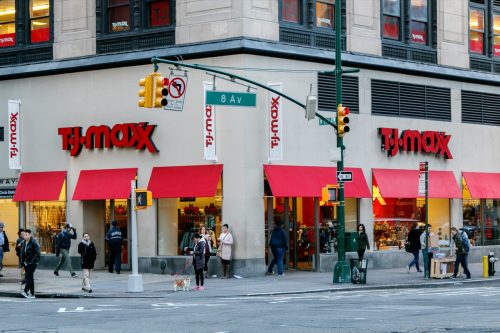 TJ Maxx store front in NYC