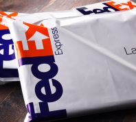 fedex packages in a pile