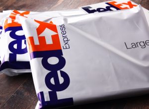 fedex packages in a pile