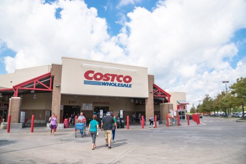 customers walking into a costco wholesale location