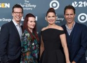 Sean Hayes, Megan Mullally, Debra Messing, and Eric McCormack at the GLSEN Respect Awards in 2018