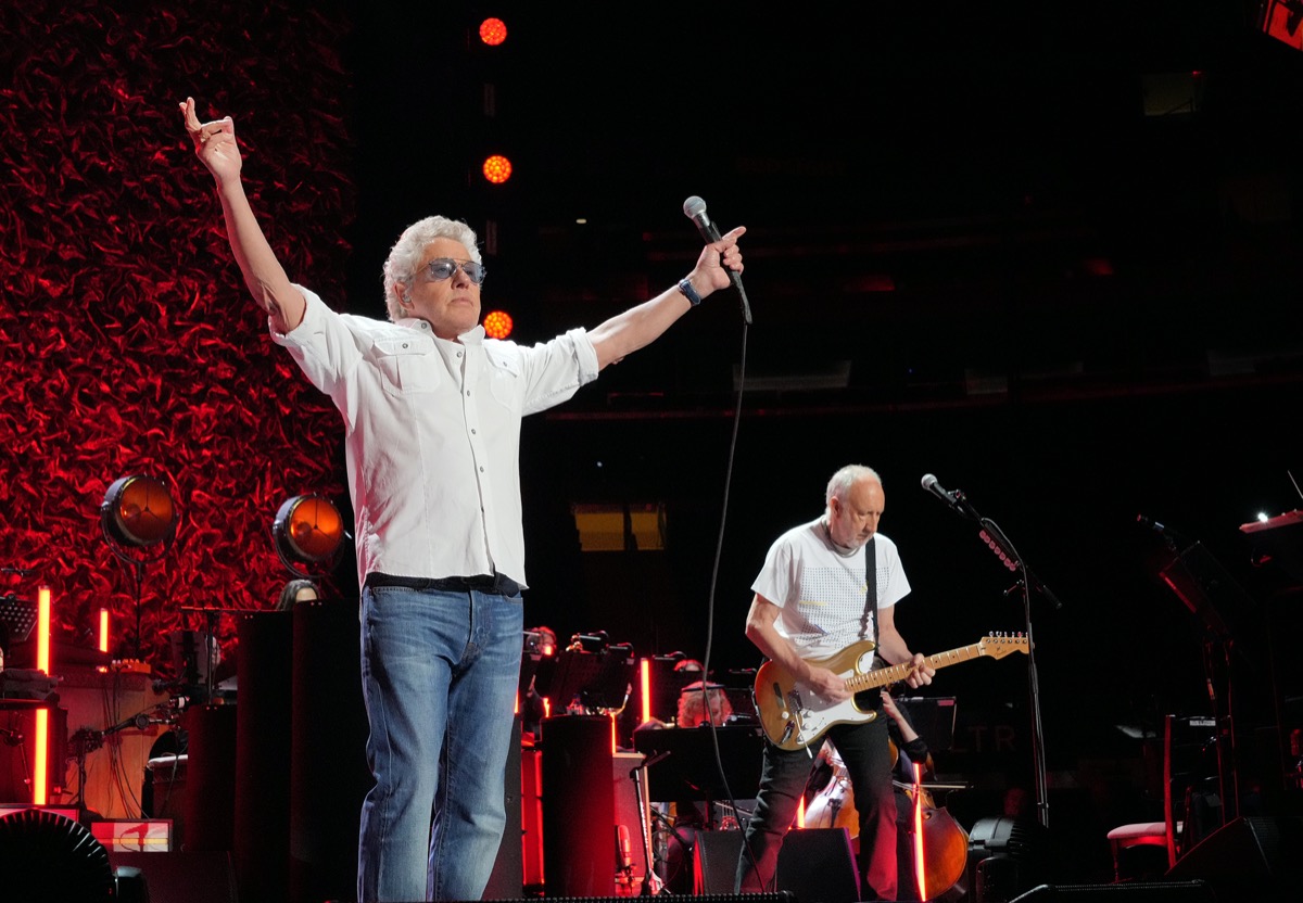 Roger Daltrey and Pete Townshend performing in 2022