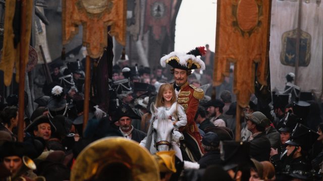 John Neville and Sarah Polley in "The Adventures of Baron Munchausen"