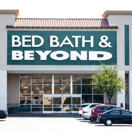 The exterior of a Bed Bath & Beyond store