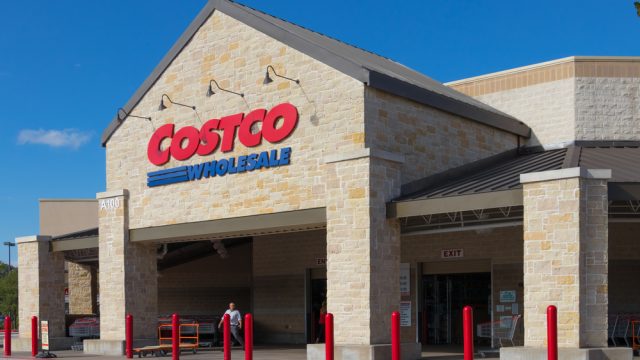 A Costco Warehouse storefront