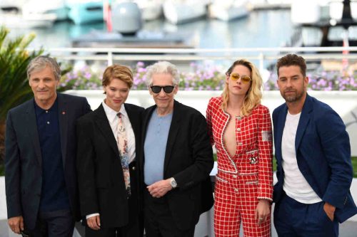 Viggo Mortensen, Léa Seydoux, David Cronenberg, Kristen Stewart, and Scott Speedman at the Cannes Film Festival in May 2022