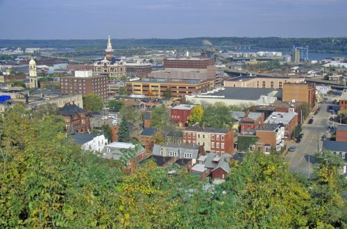 Elevated view of Dubuque, Iowa