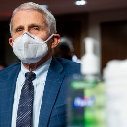 Dr. Anthony Fauci, director of the National Institute of Allergy and Infectious Diseases and chief medical adviser to the President, prepares to testify before the Senate Health, Education, Labor and Pensions Committee on January 11, 2022 in Washington, DC. The committee will hear testimony about the federal response to COVID-19 and new, emerging variants.