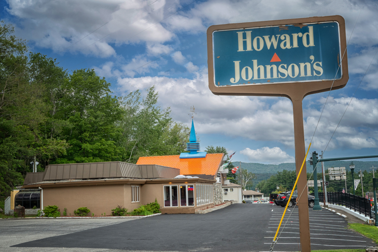 The last standing location of Howard Johnson's restaurants in Lake George, New York