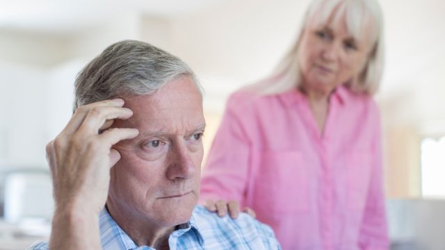 man concerned about dementia