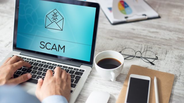 scam alert on computer