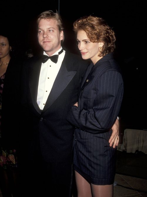 Kiefer Sutherland și Julia Roberts la Globurile de Aur din 1991