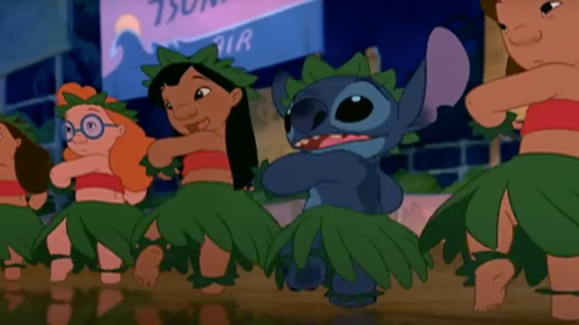 Lilo and Stitch dancing in"Lilo & Stitch"