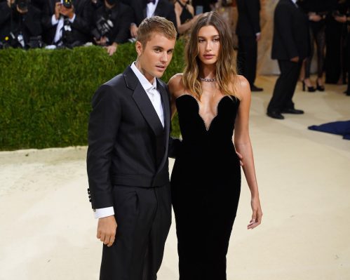 Justin and Hailey Bieber at the 2021 Met Gala