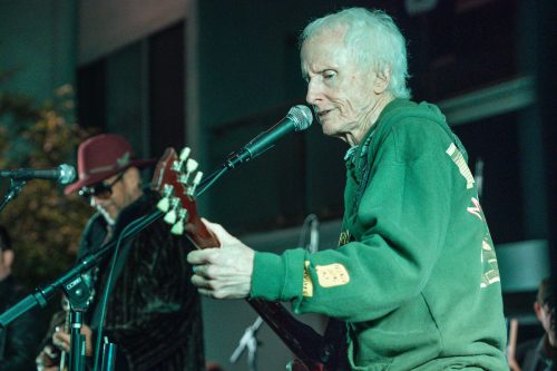 Robby Krieger performs in West Hollywood, California in 2020