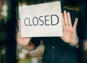 store closed sign