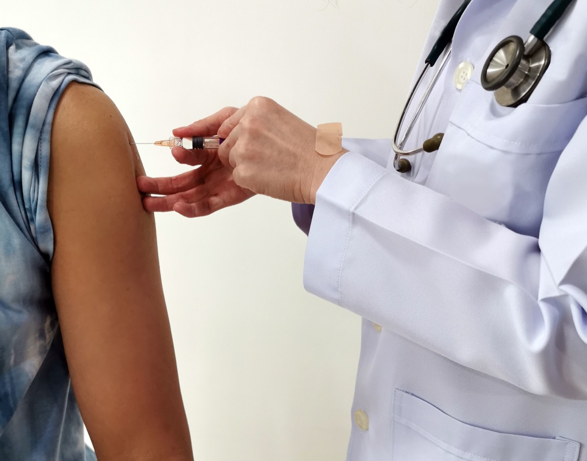 person receiving vaccine