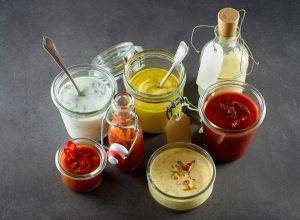 various sandwich condiments