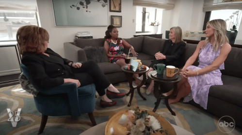 Joy Behar, Star Jones, Meredith Vieira, and Debbie Matenopoulos during their "View" reunion