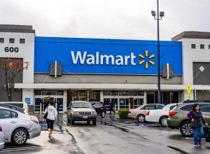Walmart store entrance, south San Francisco bay area