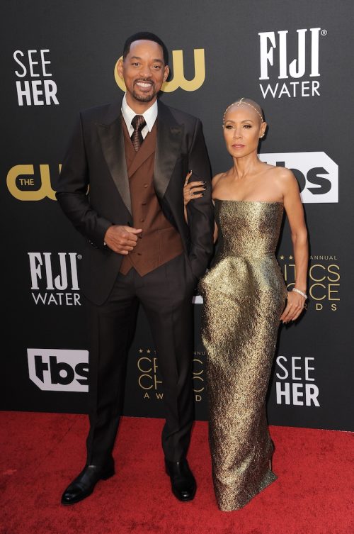 Will Smith and Jada Pinkett Smith at the 2022 Critics Choice Awards