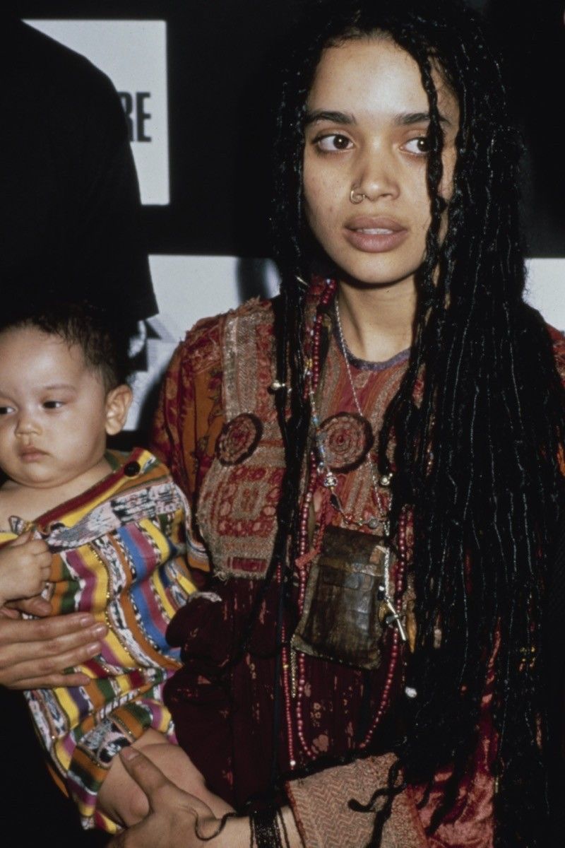 Lisa Bonet and Zoe Kravitz in 1989