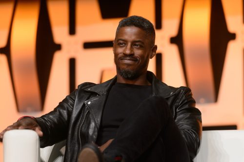 Ahmed Best on stage at the 2019 Star Wars Celebration