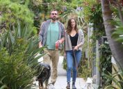 Ben Affleck and Ana de Armas walking their dogs in July 2020