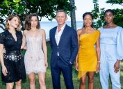 Léa Seydoux, Ana de Armas, Daniel Craig, Naomie Harris, and Lashana Lynch at the "Bond 25" Film Launch in 2019