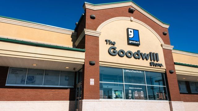 Then entrance to a large Goodwill store