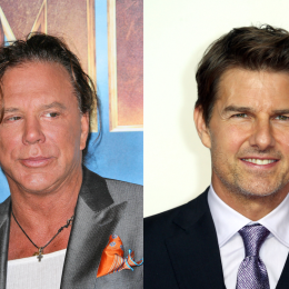 Mickey Rourke in 2010; Tom Cruise in 2018