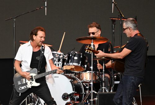 Pearl Jam performing in Hyde Park in London on July 8, 2022