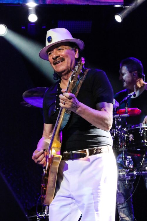 Carlos Santana performing in Kansas City, MO in 2019